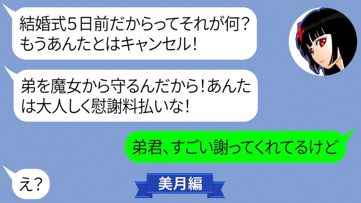 結婚式5日前に突然式をやめて弟のためにお金を使うと宣言したブラコン婚約者に愛想が尽きて即婚約破棄してやった結果…ｗ【LINE】