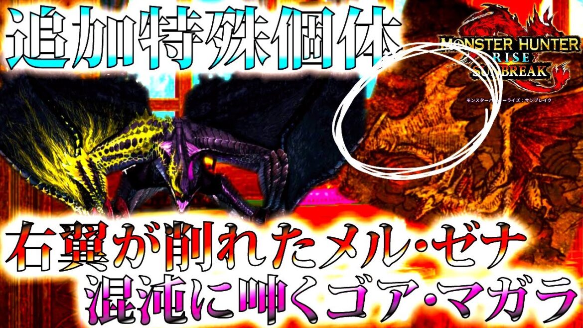 【サンブレイク】次の第3弾大型アプデ追加特殊個体のリスナー予想が熱過ぎる!!絵巻物の右翼が削れたメルゼナ、ゴアマガラの特殊個体の混沌など【コメ返/モンハンライズ】