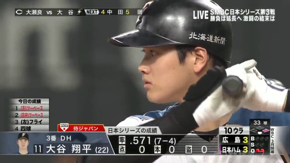【プロ野球】10月25日 大谷翔平 劇的サヨナラ！ 日本シリーズ第3戦 10回裏ノーカット