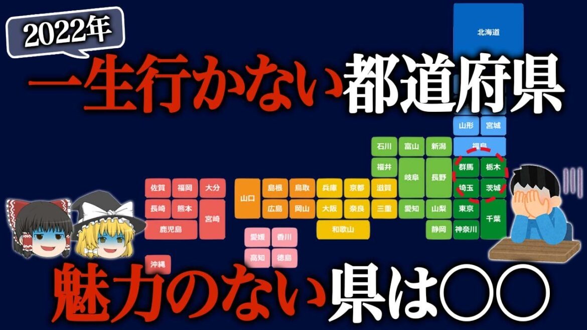 【地理/地学】2022年一生行かなそうな都道府県ランキング