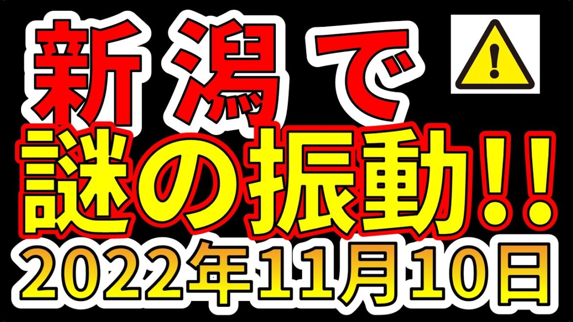 【要注意！】新潟県で謎の震動が発生しました！巨大地震の前兆か！？わかりやすく解説します！