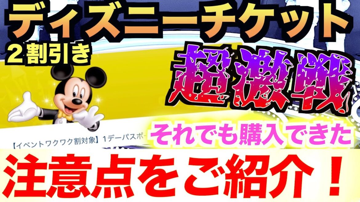【超激戦】イベント割でお得！ディズニーチケット”購入の際の注意点とは？”（当日の様子も！）