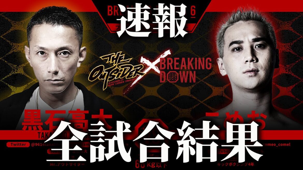 【速報】BreakingDown6全試合結果まとめ【ブレイキングダウン】【朝倉未来】