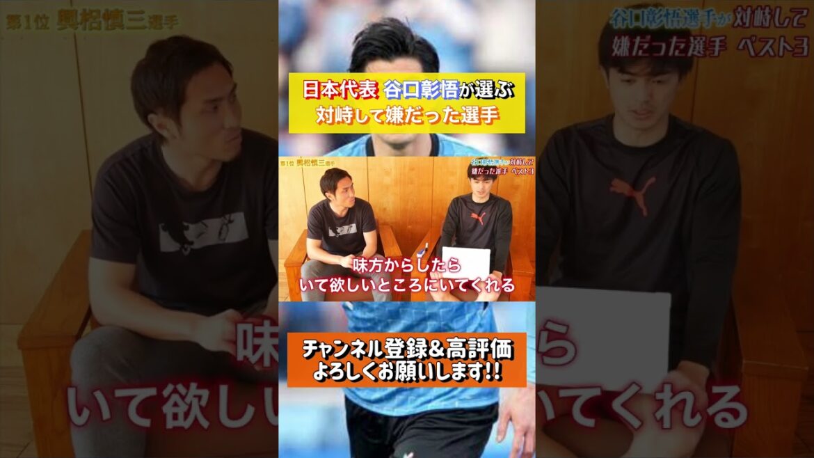 カタールW杯戦士の谷口彰悟が選ぶ対峙して嫌だった選手第1位は…？#short #カタールW杯 #日本代表