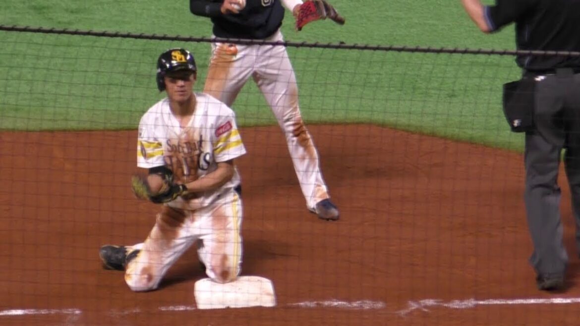ソフトバンク 三森大貴、本拠地初ヒットは三塁打！！2019.4.24