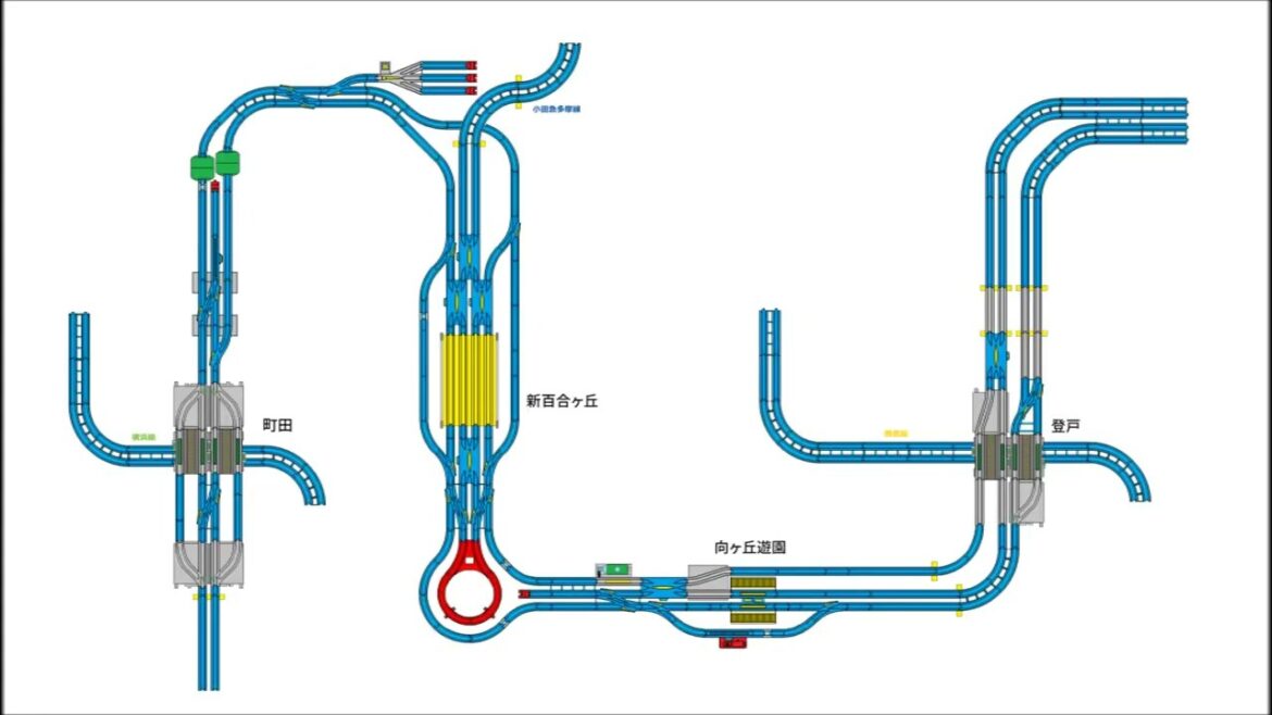 小田急線全線のプラレールレイアウトの図面を、全部お見せします。