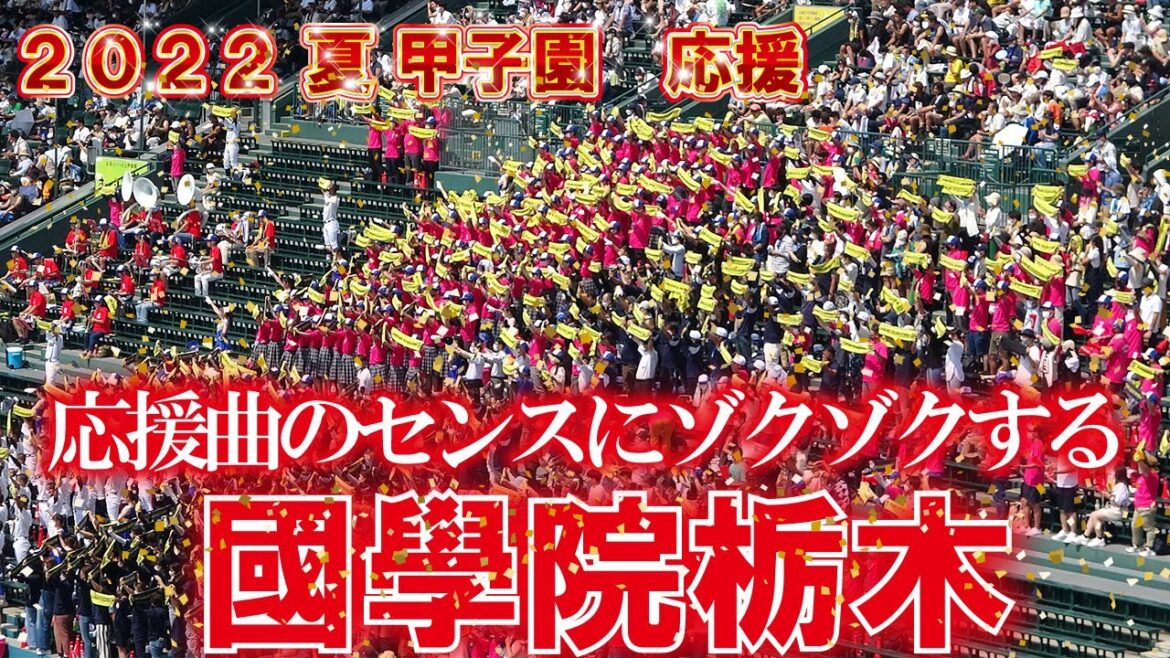 応援曲のセンスにゾクゾクする【2022夏　高校野球　甲子園応援２回戦】國學院栃木　応援　新魔曲・新世界より　エビカニクスなど