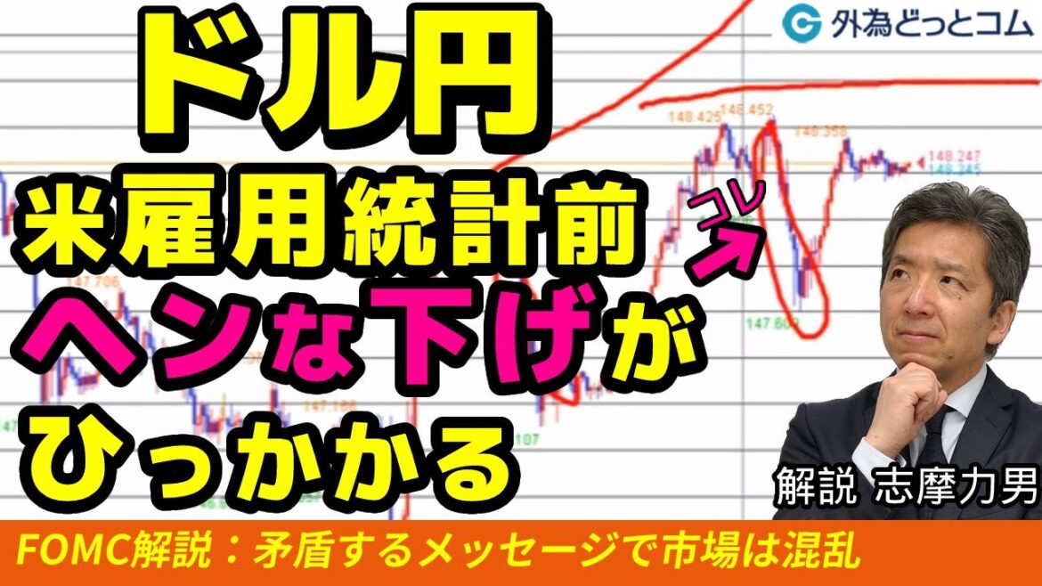 米雇用統計前にドル円のヘンな下げがひっかかる FOMCは矛盾するメッセージで乱高下　11月4日（金）志摩力男