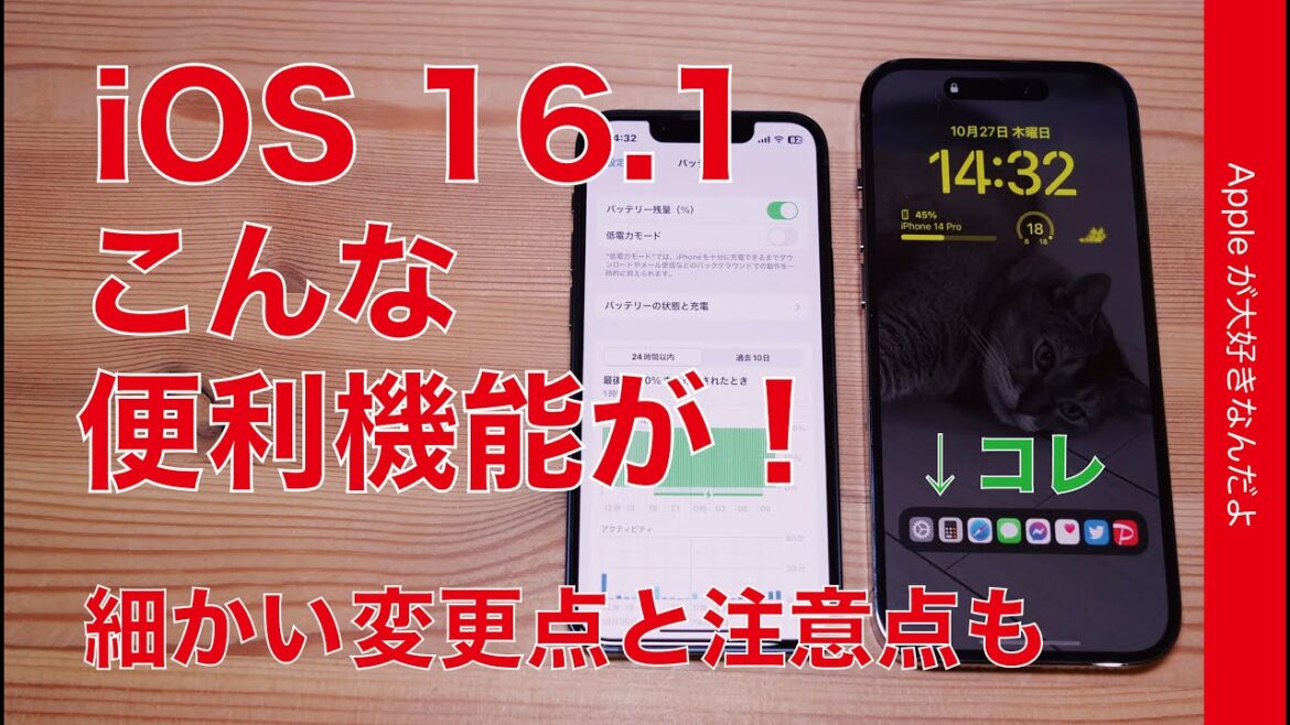 【超絶便利】iOS16.1アプデ新機能と注意点・こんなアプリが使える！細かい変更点も共有