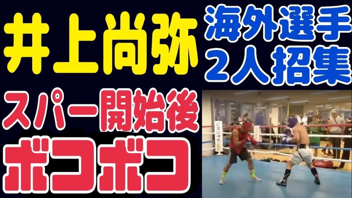 井上尚弥【いきなりボコボコ】海外選手とスパーリング開始