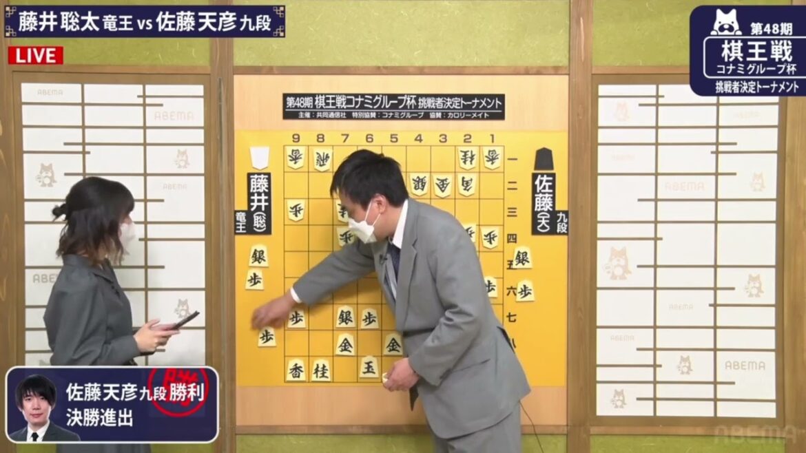 藤井聡太竜王vs佐藤天彦九段   第48期 棋王戦