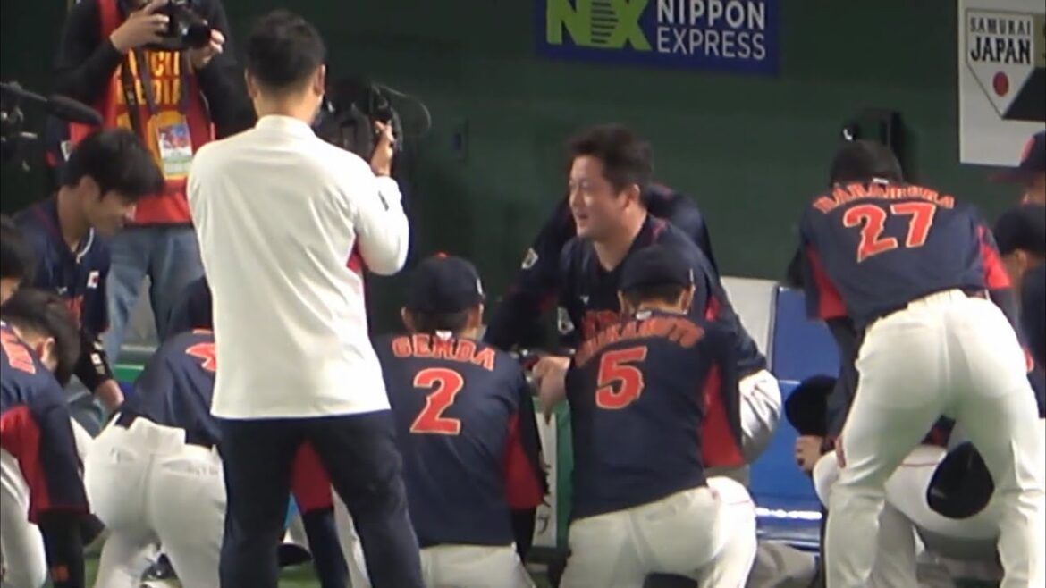 牧秀悟と佐藤輝明の声出し 【侍ジャパン】