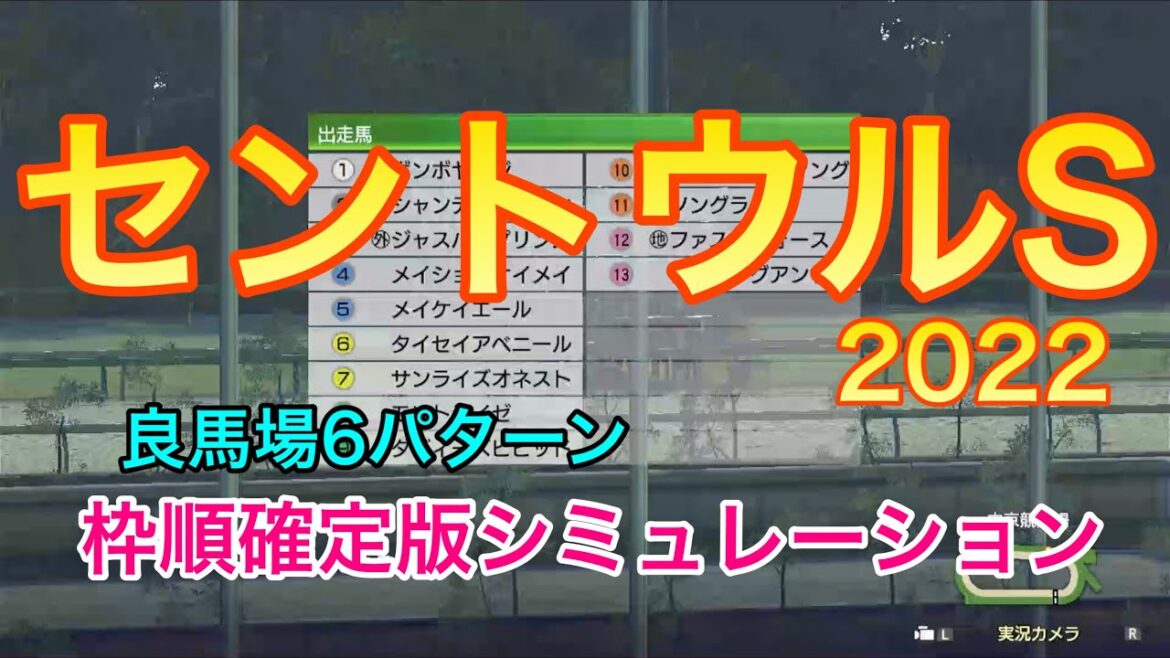 【セントウルステークス2022】枠順確定版シミュレーション《良馬場6パターン》【競馬予想】
