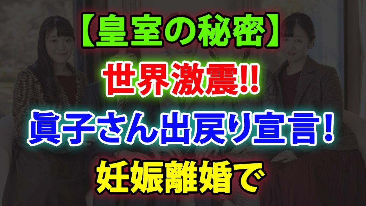 【皇室の秘密】👸 眞子さん出戻り宣言 😱 妊娠離婚で ❗ 世界激震 ❗ JNews 247