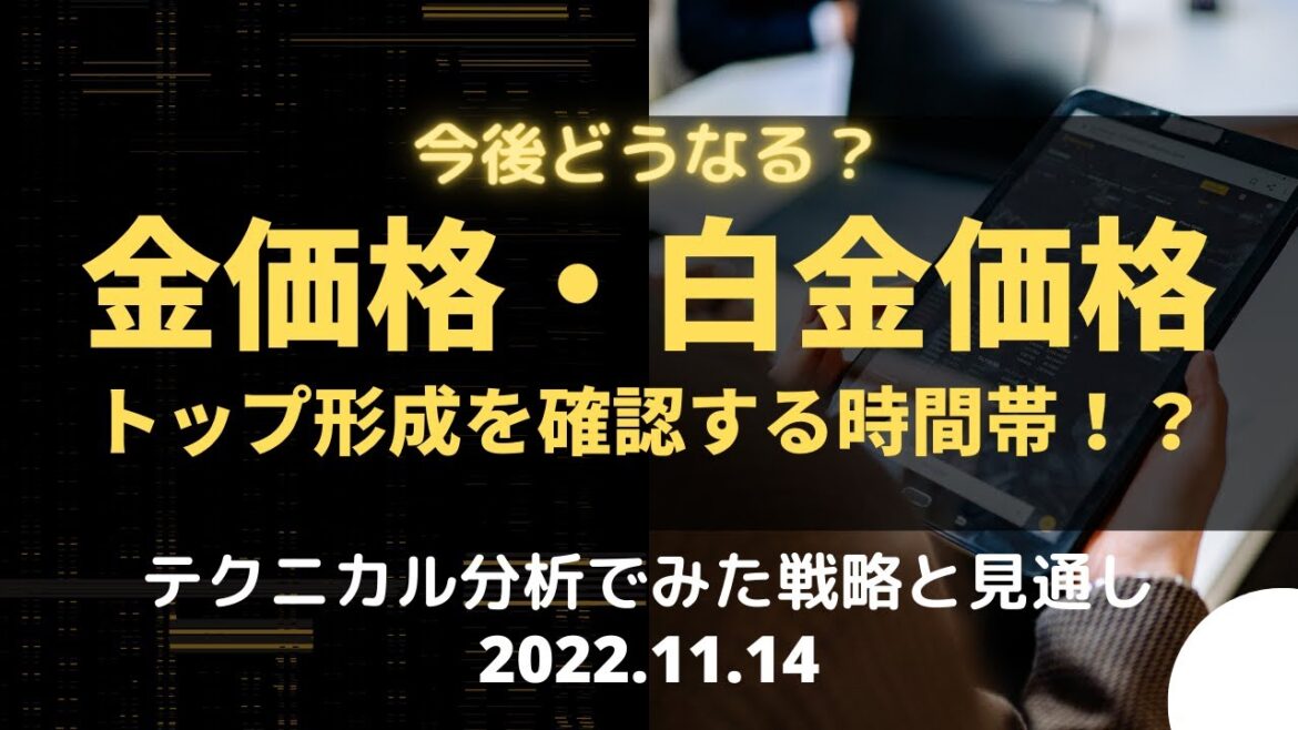 【金価格・白金価格】今後どうなる？ トップ形成を確認する時間帯！？　テクニカル分析でみた見通しと戦略 11月14日（月）