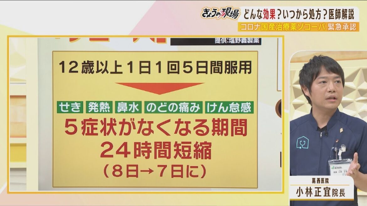 【新型コロナ】国産初の治療薬「ゾコーバ」症状を"一日だけ短縮"...新薬効果に現場の医師から慎重な声「もう少し様子みたい」