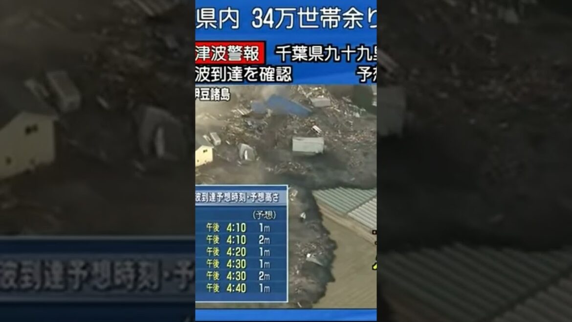 人が飲み込まれる瞬間　東日本大震災地震津波ライブ2　JAPAN earthquake TUNAMI LIVE　#shorts　#とおるマック