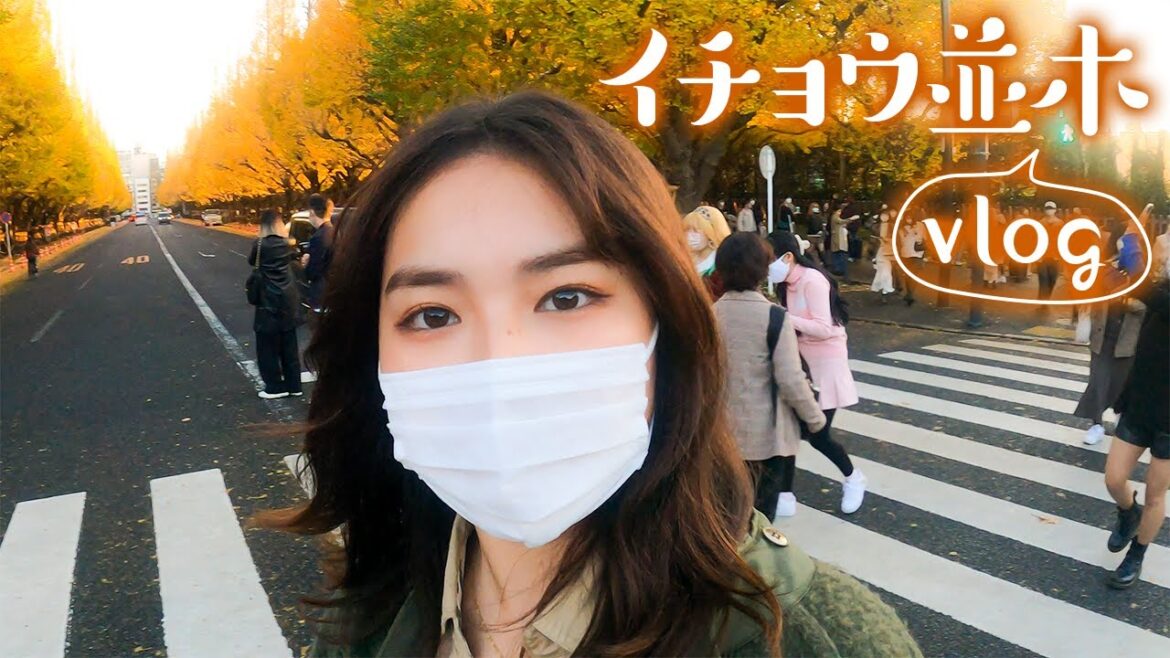 【自撮りvlog】秋の『いちょう並木』が素敵すぎたので、撮影しちゃいました🍁