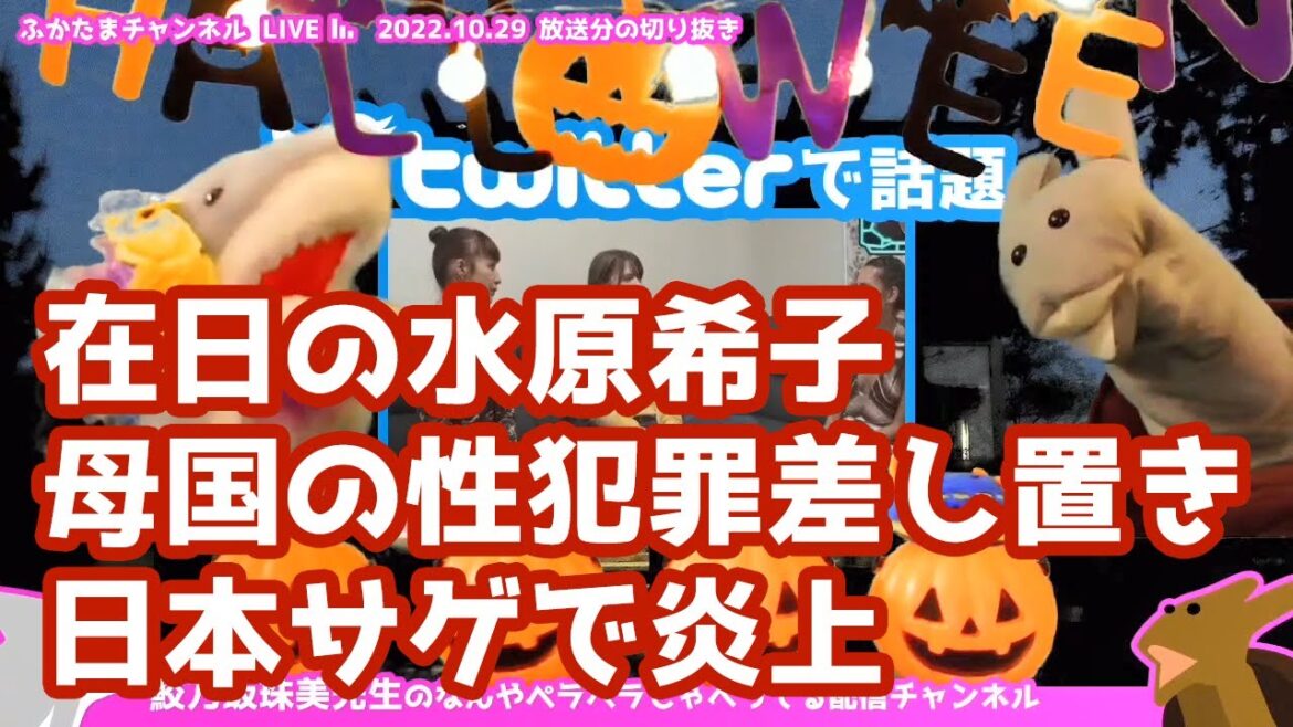 【ふかたま雑談LIVE】外国人労働者の水原希子とAV女優が母国の性犯罪を隠して日本サゲ：Twitterで話題 ─ 鮫乃坂先生のなんやペラペラしゃべってる配信チャンネル のライブ配信【切り抜き】