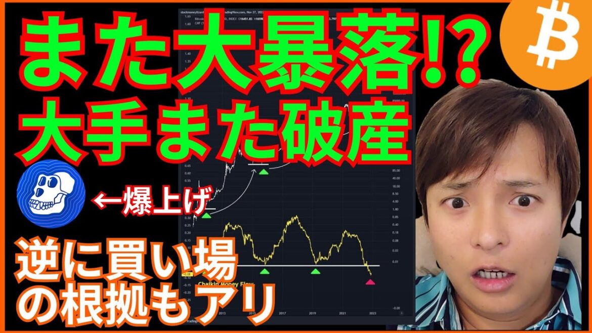 【大暴落？】また破産💀逆に買い場の根拠もアリ✨ 仮想通貨ニュース+ビットコイン(BTC)チャート分析