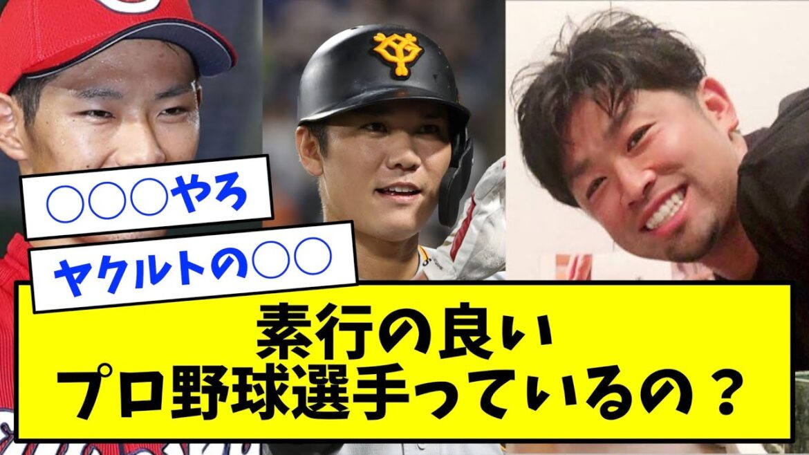 じゃあ逆に素行の良いプロ野球選手って誰なんだよ【なんJ反応】
