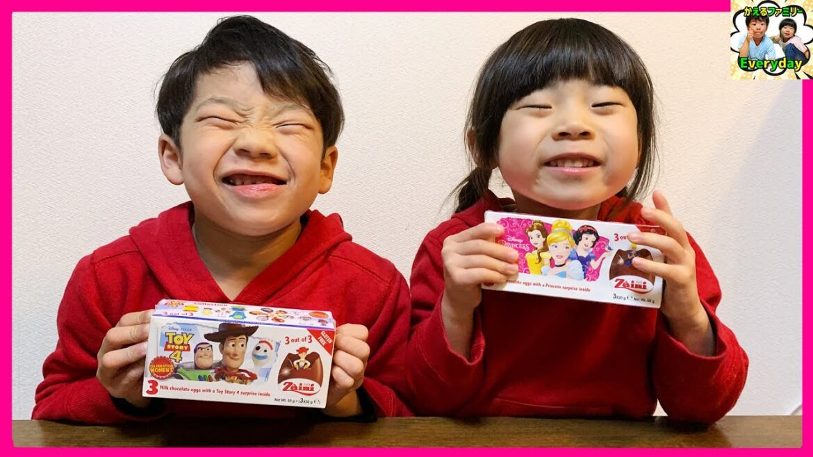 海外版チョコエッグ開封！トイストーリー４とディズニープリンセスの中身で奇跡が♥