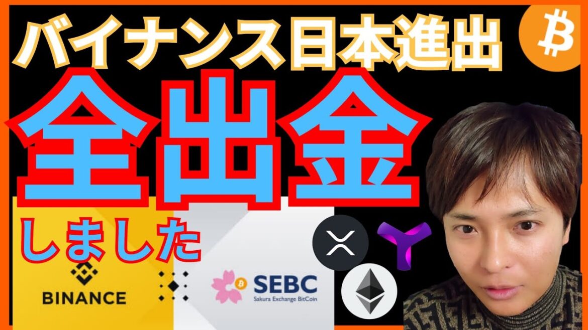 【バイナンス日本進出】全仮想通貨を出金しました🥺 BTC ETH XRP XYM チャート分析 ビットコイン イーサリアム リップル シンボル