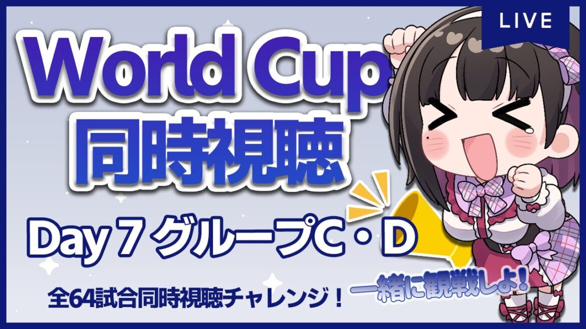 【ワールドカップ】チュニジア vs オーストラリア/ポーランド vs サウジアラビア/フランス vs デンマーク/アルゼンチン vs メキシコ(予選C組D組第２節)【同時視聴/＃櫻子FC】