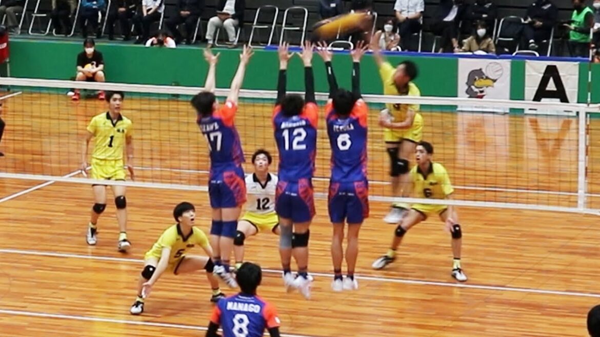 【黒鷲旗2022】鎮西高校 vs 東レアローズ　第２セット　＜男子バレーボール＞
