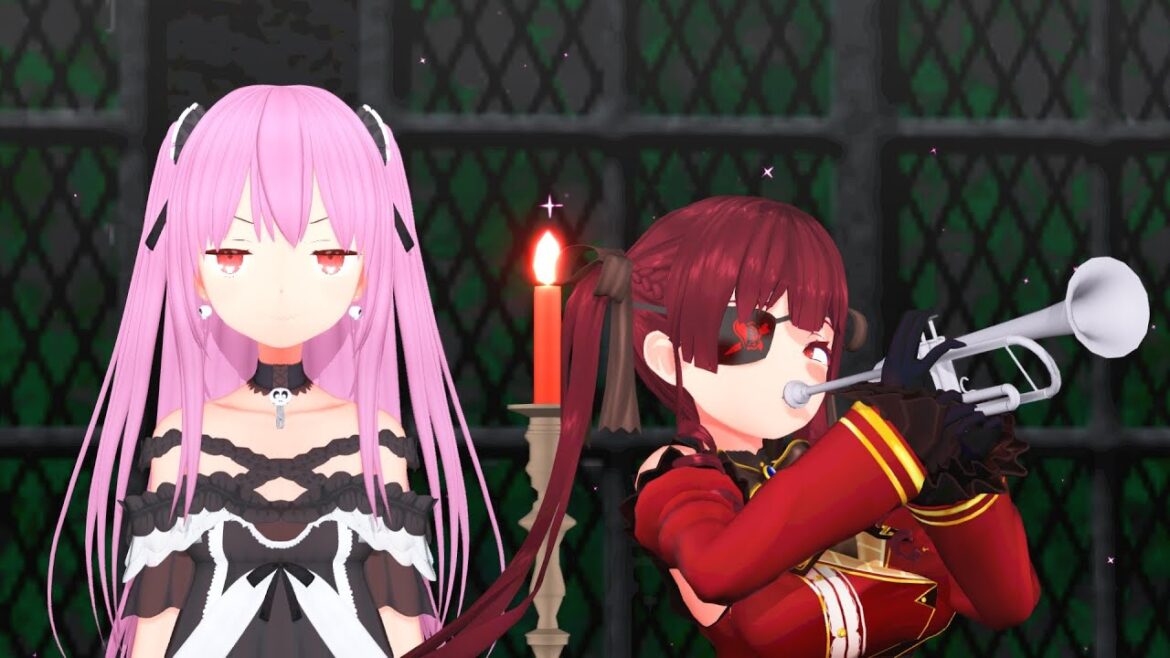【MMDホロライブ】煽りグルメレース/Trumpet MEME【潤羽るしあ & 宝鐘マリン】
