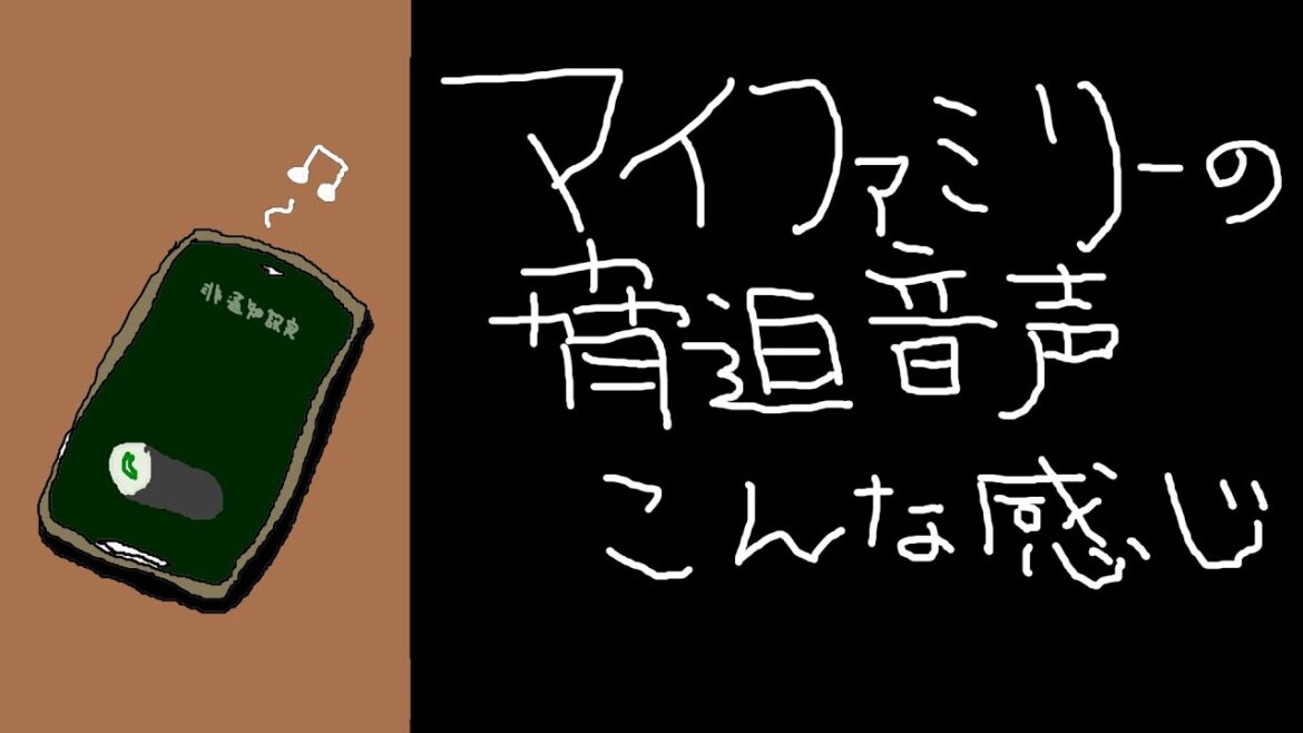 ドラマ・マイファミリーの着信音と脅迫音声こんな感じ