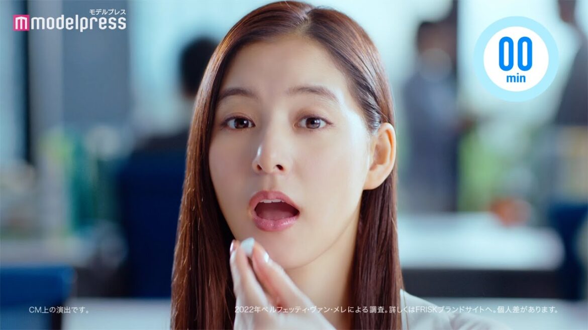 新木優子、爽やかな歌声で"CMソング"を歌う！最近スッキリしたこととは…？『フリスク クリーンブレス』新TVCM「FRISK60分息キレイ篇」【メイキング+インタビュー】