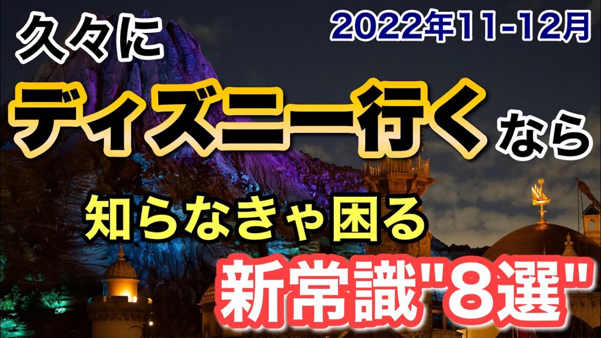 [解説] 2022年11-12月久々に東京ディズニーランド,シーへ行くなら知らなきゃ困る新常識8選！