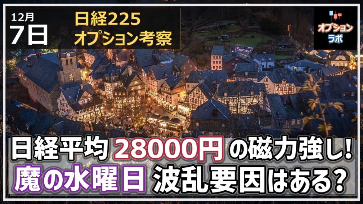 【日経225オプション考察】12/7 日経平均 28000円の磁力が強い！ 魔の水曜日になる波乱要因はあるか？