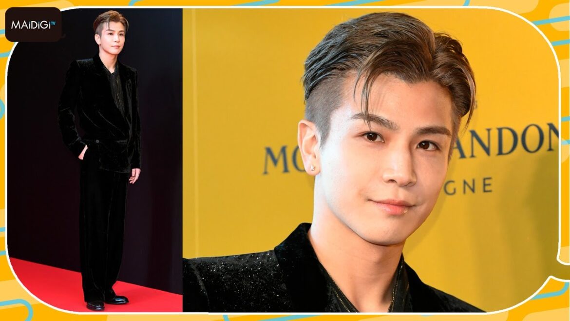 岩田剛典、アップヘア＆ベロアのブラックスーツで大人の色気　「モエ・エ・シャンドン」イベントフォトコール