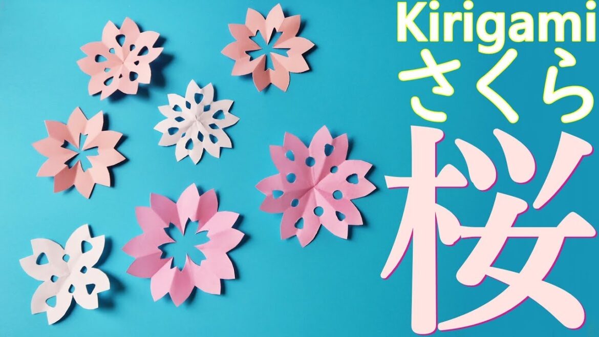 折り紙【桜】切り紙２つの作り方  ひな祭りや春の飾りに♪◇Origami/Kirigami Cherry blossom easy paper craft tutorial