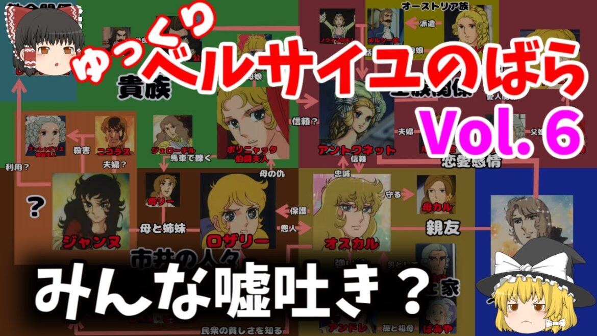 【ゆっくりアニメ紹介】ベルサイユのばら Vol.6 お世継ぎの嘘・出自の嘘・身分の嘘【ゆっくり解説】