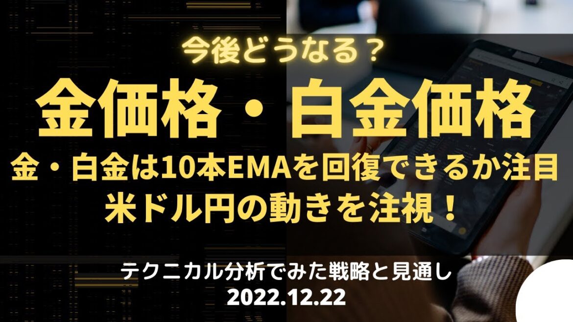 【金相場・白金相場】今後どうなる！？　金・白金は10本EMAを回復できるか注目　米ドル円の動きを注視！　テクニカル分析でみた見通しと戦略 12月22日（木）