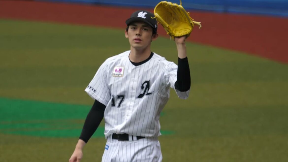 佐々木朗希 とか最高すぎ♪イケメン 素質凄い 千葉ロッテマリーンズ 試合前のウォーミングアップ