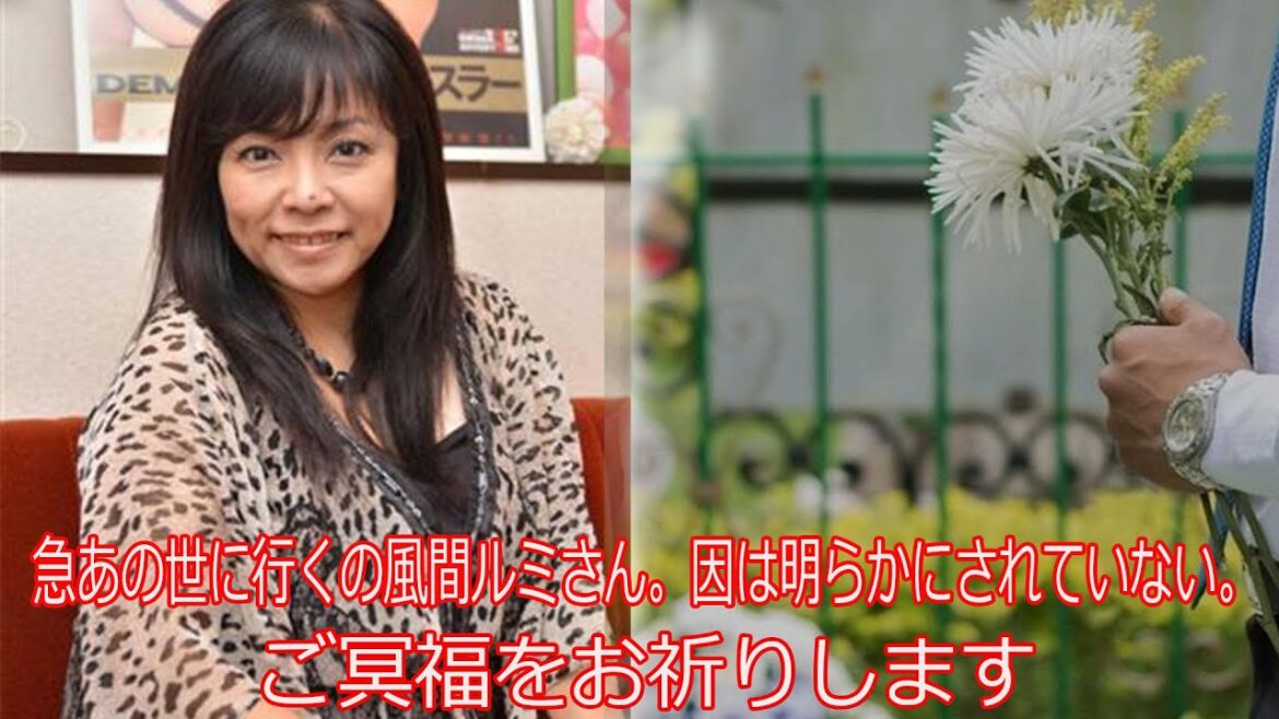 急あの世に行くの風間ルミさん。因は明らかにされていない。「突然過ぎる訃報。言葉がみつかりません」