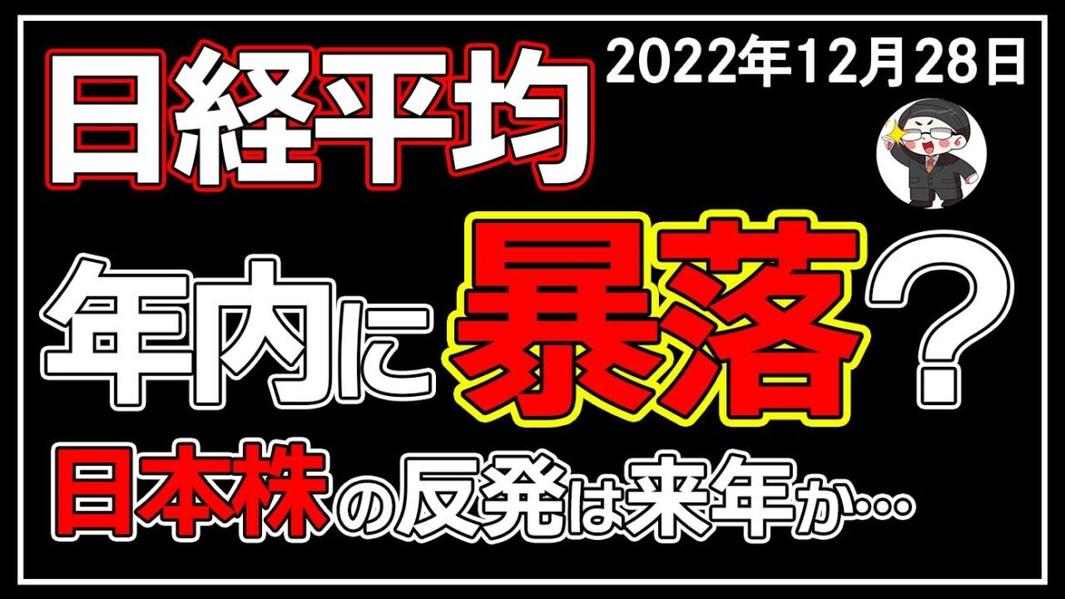 【5分解説】日経平均－170円📉☔年内は株価の下落に警戒🤔❓(12/28)