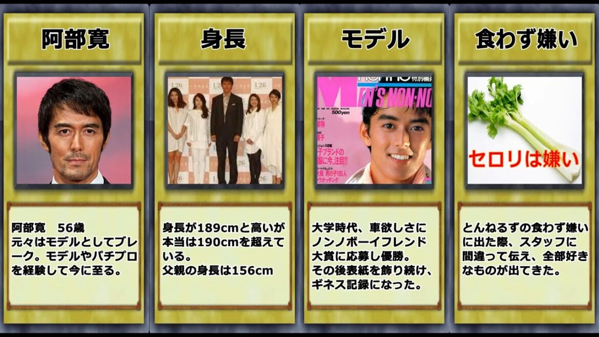 セロリが嫌い 阿部寛　エピソード集