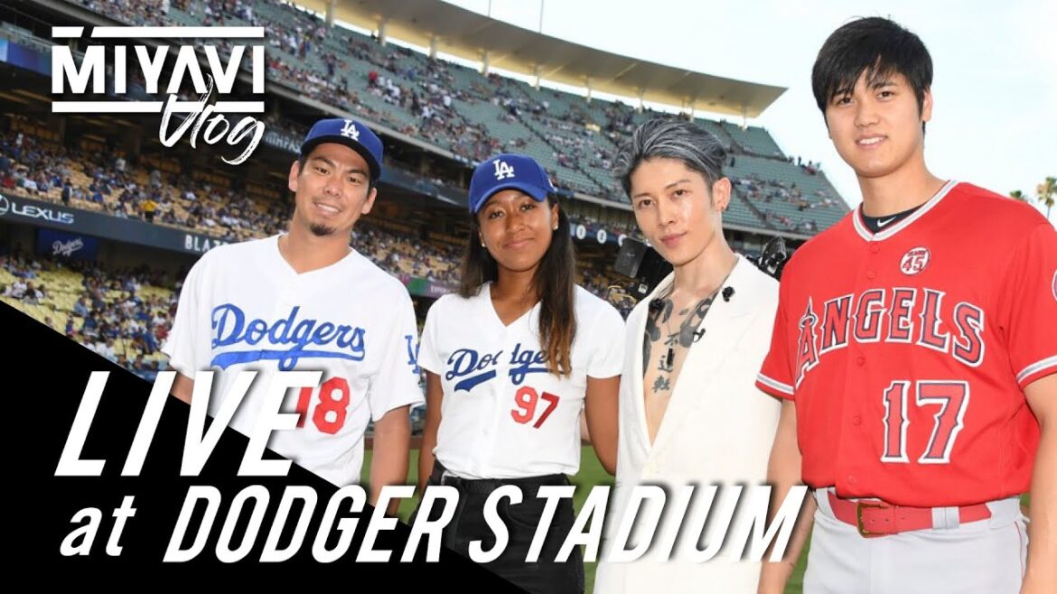 MIYAVI ドジャー・スタジアムでアメリカ国歌演奏 @  ”ジャパン・ナイト” 前田健太、大坂なおみ、大谷翔平