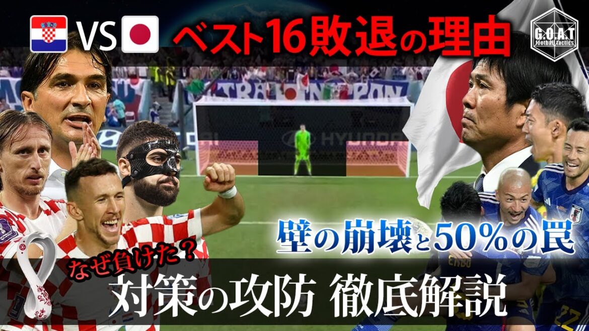 【戦術解説】日本 VS クロアチア W杯ベスト16敗退 お互いの戦術＆PK戦術考察