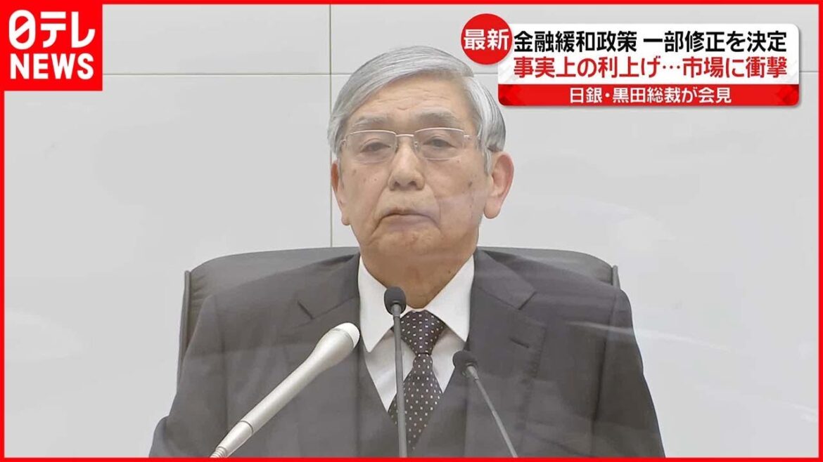 【日銀・黒田総裁が会見】大規模な金融緩和策修正の経緯を説明