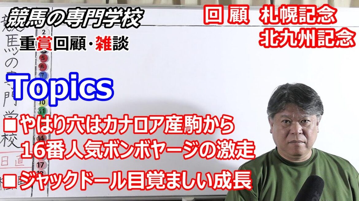 【競馬】札幌記念2022 北九州記念2022  回顧･雑談 プレゼント企画のお知らせ【競馬の専門学校】
