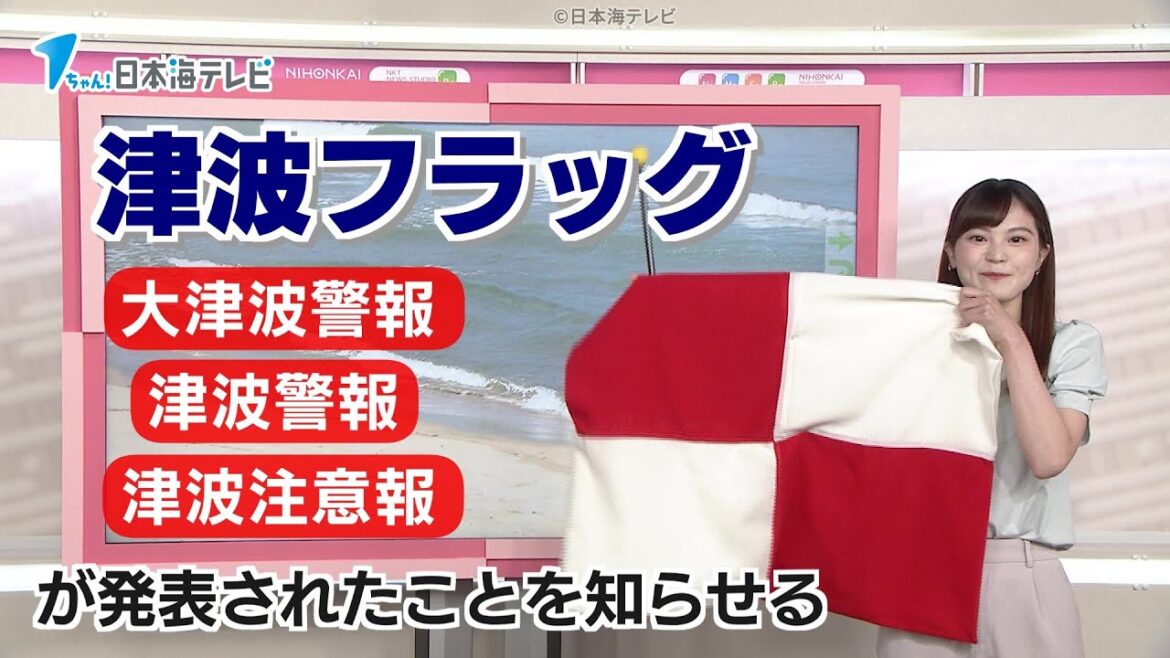 【避難の合図】警報を知らせる津波フラッグ