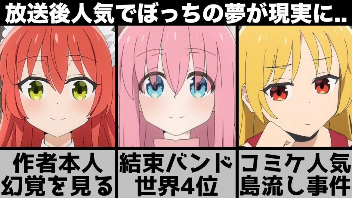 作者本人が幻覚..『ぼっち・ざ・ろっく!』放送後人気が止まらずぼっちの妄想が現実になり中退可能に..【2022年秋アニメ】【2022年アニメ】【おすすめアニメ】 作者本人が幻覚..『ぼっち・ざ・ろっく!』放送後人気が止まらずぼっちの妄想が現実になり中退可能に..【2022年秋アニメ】【2022年アニメ】【おすすめアニメ】