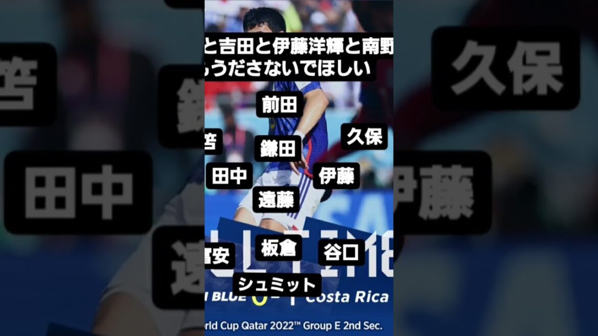 吉田と伊藤洋輝と南野はもう出さないでほしい。みなさんどう思いますか？？ #shorts