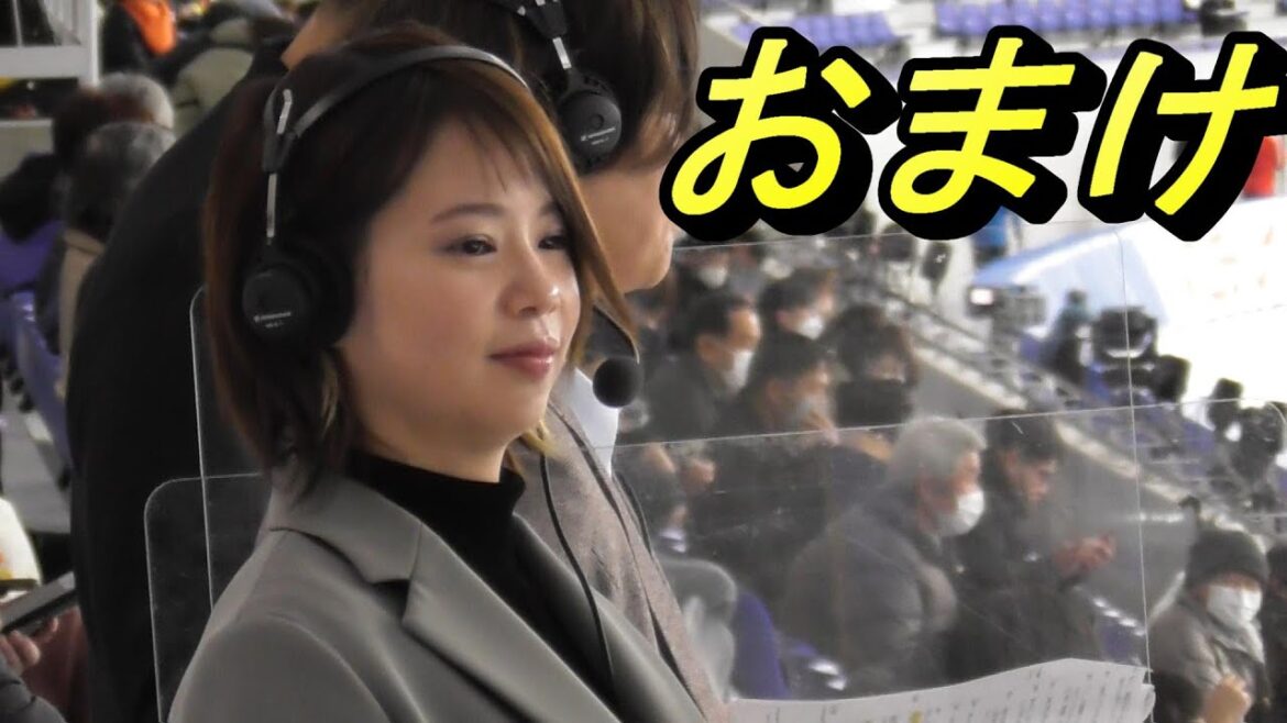 女子1500ｍ表彰式、高木美帆選手がリンク新で優勝。菜那ちゃんも少し出演。第90回全日本スピードスケート選手権大会。2022年12月28日(水)。